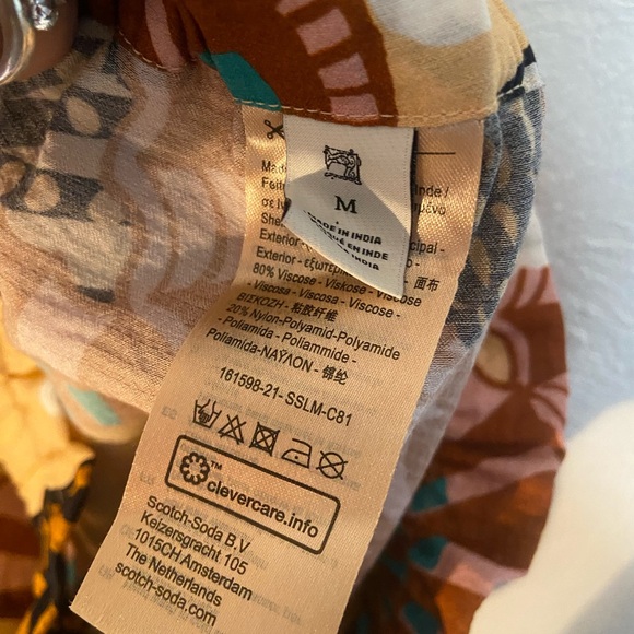 Scotch & Soda Sun Ray Viscose High Waisted Printed Shorts - Picture 6 of 8